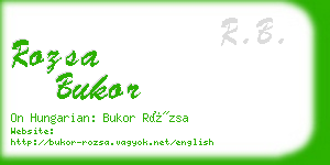 rozsa bukor business card
